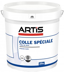 Colle toile de verre chantier