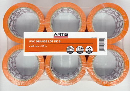 PVC Orange Lot de 6 