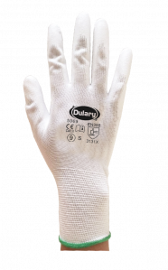 Gants blancs polyur&eacute;thane