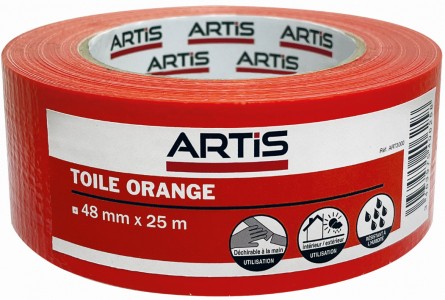 Ruban adhésif de masquage toilé orange
